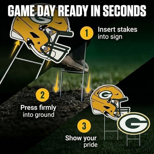 NFL Logo & Helmet 2 Pack Yard Sign Set