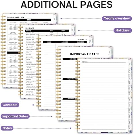 Planner 2026-2027, Monthly & Weekly Jul 2026-Jun 2027 Calendar Planner