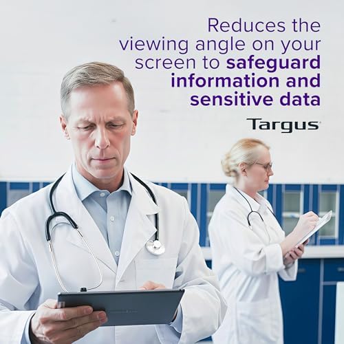Targus 4Vu Privacy Screen for Lenovo Tab M8 (4th Gen), 2-Way Portrait, 30° Viewing Angle, Blue Light Filter, DefenseGuard, Anti-Glare, Data Security in Public, Easy Install – AST128GLZ
