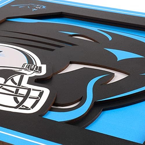 YouTheFan NFL Carolina Panthers 3D Logo Series Wall Art