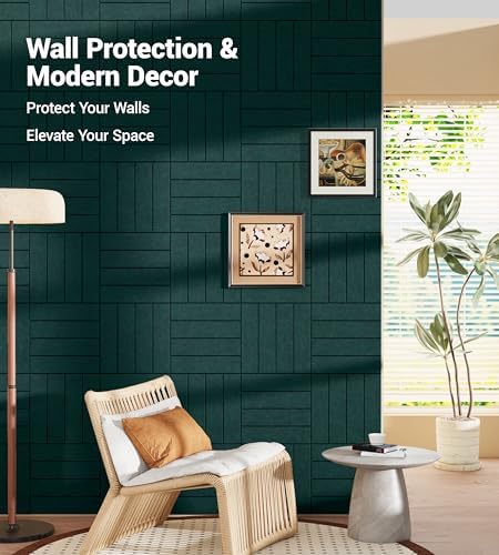 28" x 18" Felt Bulletin Board Tiles 1/2" Thick, Forest Green