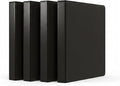 Staples 1" 3-Ring View Binder, Black, 4/Pack