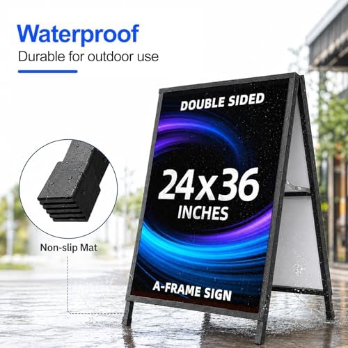 24×36 Inch Slide-in Folding A-Frame Sign Holder (Frame Only)