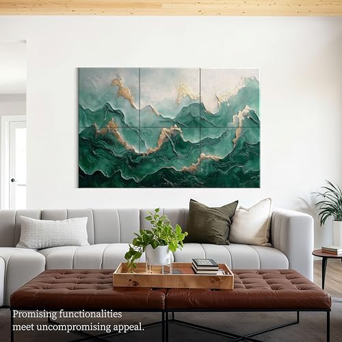 6-Pack Acoustic Wall Panels 72x48 Inch Decorative Acoustic Panels Sound Absorbing Wall Art for Studio Office Home Easy Installation