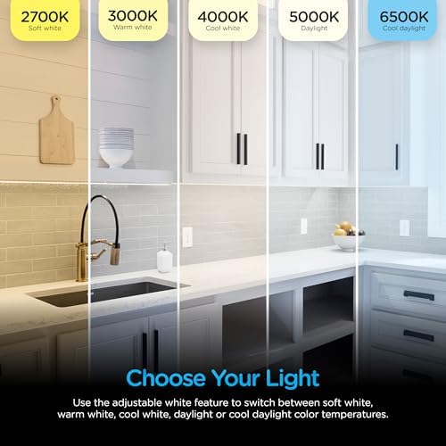 Enbrighten 18 Inch Plug in Under Cabinet Light with 5 Color Temperatures