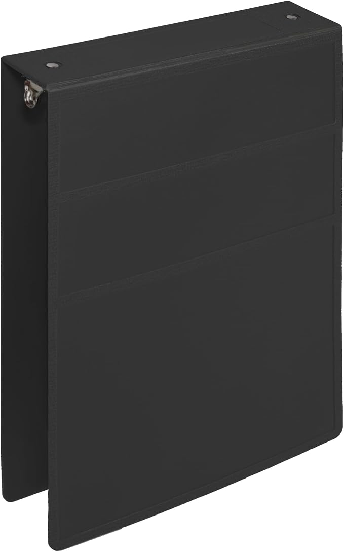 Carstens 2-Inch Heavy Duty 3-Ring Binder - Top Opening, Black, Durable Plastic, No-Gap Rings, Waterproof Cover, No Pockets, Holds 300 US Letter Sheets, BPA-Free, Made in USA (5879-3R), Case of 16