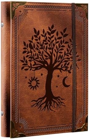 Ovesmusl PU Leather A5 Binder 6 Ring Refillable Journal Cover No Refill