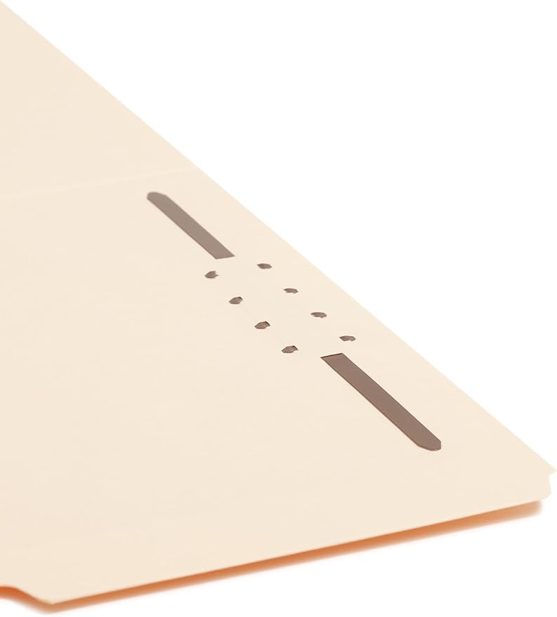 Smead Fastener File Folder, 1 Fastener, Reinforced 1/3-Cut Tab, Legal Size, Manila, 50 per Box (19534)