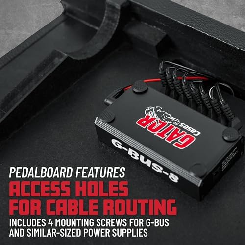 Gator Cases Wood Pedal Board with Nylon Carry Bag with External Pocket | 18 x 12" (GPT-BLACK)