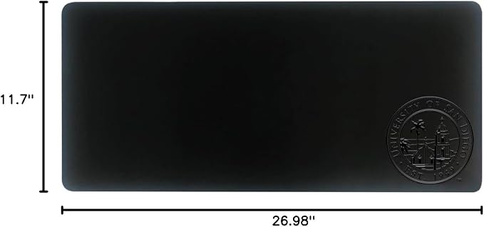 University of San Diego Alumni Desk Mat, Durable Office Supplies, Non-Slip Base, Responsive Desk Pad with Smooth Surface, Black