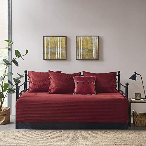 Madison Park Cabin Lodge Plaid Herringbone Daybed Cover Set, 6PC, 39"x75"