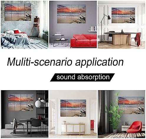 YPY Acoustic Panels Sound Absorbing: Soundproof Wall Panels, 8 Pack