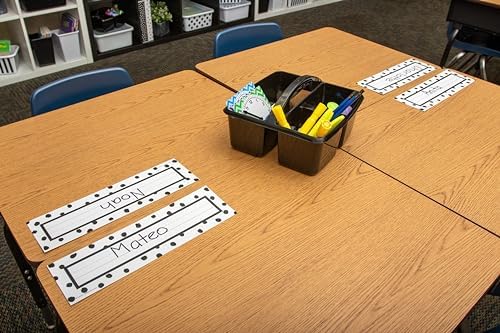 Teacher Created Resources Black Portable Plastic Storage Caddy 6-Pack for Classrooms, Kids Room, and Office Organization, 3 Compartment