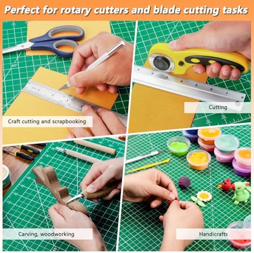 Ecraft 24"x36" Self-Healing Sewing Mat: Large Double Sided Green 5-Ply Hobby Mat, A1 Rotary Cutting Mat for Sewing, Quilting & Fabric Crafts