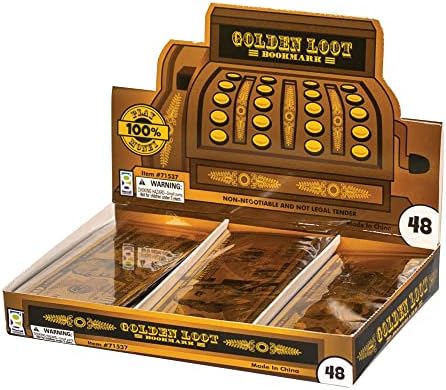 Raymond Geddes Golden Loot Bookmarks (Pack of 48) - Pretend Play Money