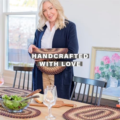 Homespice Prescott Jute Braided Placemats, Rect 13x19 Set of 6