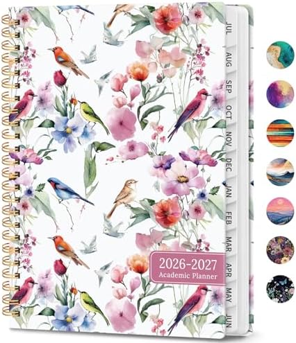 Planner 2026-2027, Weekly & Monthly Academic Calendar, Jul 2026 – Jun 2027