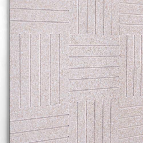 15 Pack Felt Bulletin Board Tiles (12x12 Inch) Self Adhesive Cork Board Alternative for Walls with 30 Push Pins Decorative Acoustic Panels & Pin Board for Home Office, Classroom, Vision Board Decor