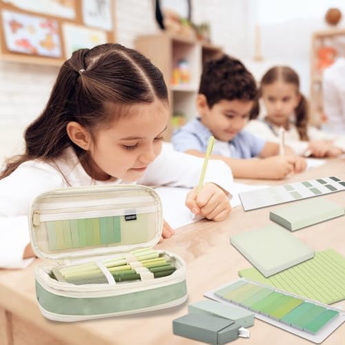 Aesthetic School Supplies Pencil Pouch - 47Pcs Pencil Case Stationary Set