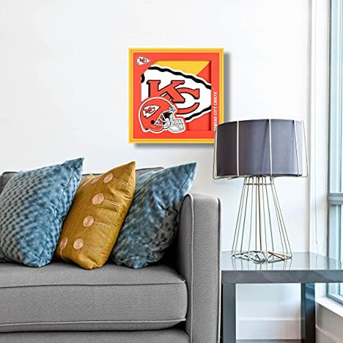 YouTheFan NFL Kansas City Chiefs 3D Logo Series Wall Art