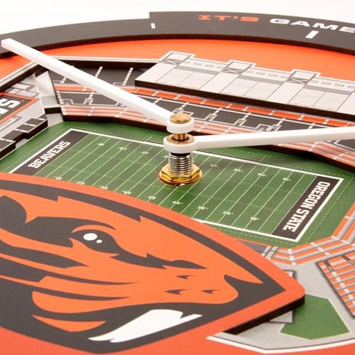 YouTheFan NCAA Oregon State Beavers StadiumView 3D Wall Clock