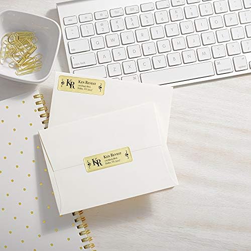 Avery® Printable Return Address Labels, 0.75" x 2.25", Gold Foil, 300 Blank Mailing Labels (08987)