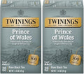 Twinings Prince of Wales Black Tea Individually Wrapped Bags, 20 Count (Pack of 2), Velvety Smooth & Mild, Caffeinated, Enjoy Hot or Iced, 20 Teabags