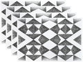 Batmerry Houndstooth Black White Placemats,Plaid Abstract Fashion Geometric Washable Linen Table Mats for Kitchen Table Double Insulation Decor Dining Set Indoor Outdoor 12X18 in Set of 4