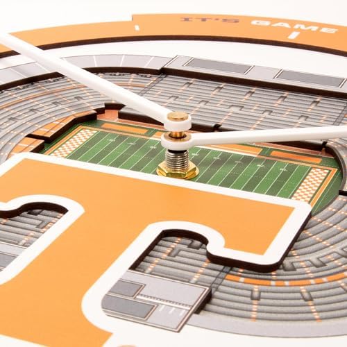 YouTheFan NCAA Tennessee Volunteers StadiumView 3D Wall Clock