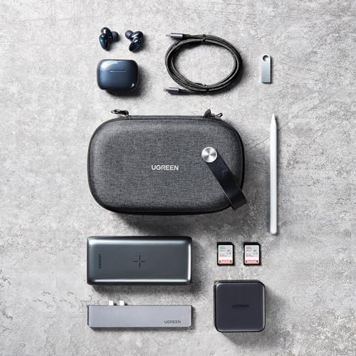 UGREEN Electronic Organizer Travel Case Pouch Bag Accessories Portable Waterproof Storage Bag Travel Essentials with Cable USB Flash Drive Charger External Battery Memory Card