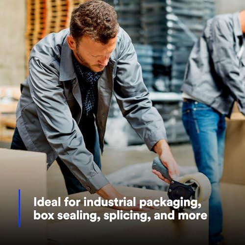 3M Scotch 371 Industrial-Grade Packing Tape, Clear, 72 mm x 50 m, 6 Pack