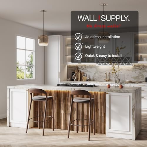 Wall!Supply 3D Wall Panels – Reclaimed Rounded Asian Teak Wood – Home Decor Wallpaper Alternative for Living Room, Bedroom & Office – Easy DIY Installation – 10 Pack, Covers 9.68 Sq Ft