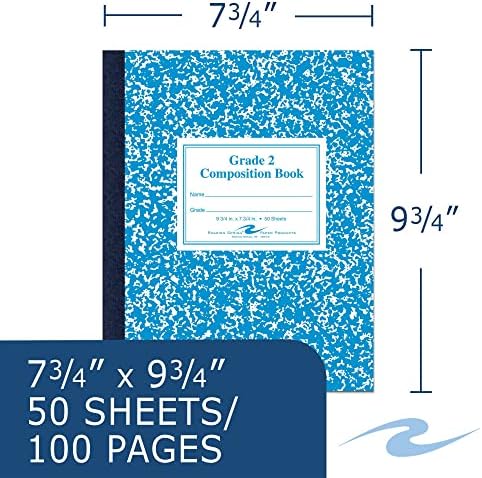 ROARING SPRING Grade 2 Ruled Flex Cover Marble Comp Book 9 3/4'' x 7 3/4'', Sold per Book (77921) (Pack of 2)