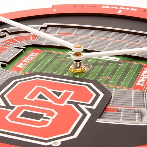 YouTheFan NCAA NC State Wolfpack StadiumView 3D Wall Clock
