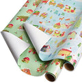 Papyrus Christmas Wrapping Paper Rolls, Gnomes, Santa Train (2 Rolls, 52.5 sq. ft.)