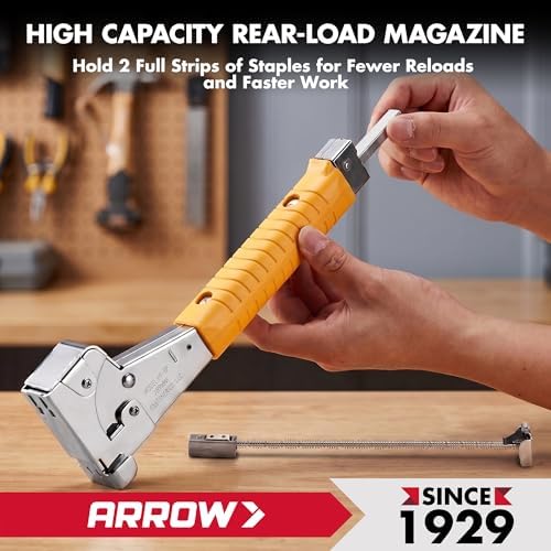 Arrow T50 Heavy-Duty Staple Gun, Manual Stapler