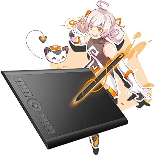 GAOMON M10K Drawing Tablet, 10x6 with Touch Ring, 10 Keys & 8192 Pressure