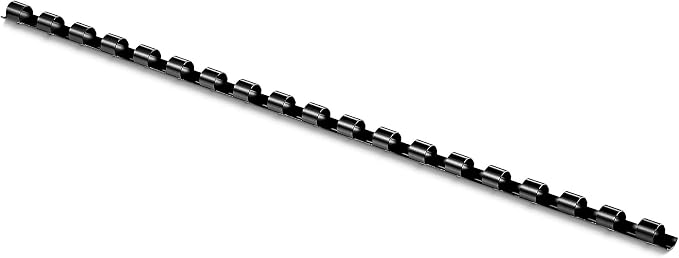 Staples® 1/4" Plastic Binding Spine Comb, 20 Sheet Capacity, Black, 100/Pack (5232003/5232304)