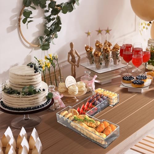 13.8" Acrylic Letter Charcuterie Tray,Fillable Alphabet Box (Letter L)