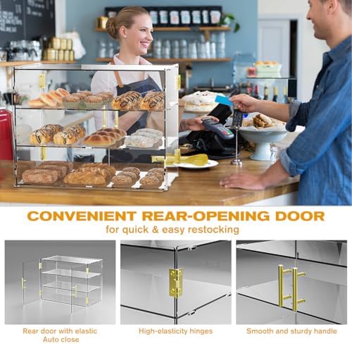 3 Tiers Countertop Bakery Display Case