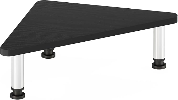 Furinno Turn-N-Tube Corner Monitor Riser Stand with Stainless Steel Tubes, Americano