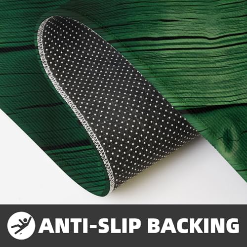 Sparkle Clovers Kitchen Floor Mat Set of 2, Non Slip Rugs Absorbent Mats for Floor Countertop Office Home, St Patrick's Day Indoor Outdoor Decor Doormat 17" x 29.5" + 17" x 47"
