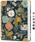 Planner 2026-2027, Monthly and Weekly Academic Planner July 2026 - June 2027, Hardcover Student Teacher Planning Agenda Calendar Book with Tabs, Perfect for Office School Supplies, A5 (6.3" x 8.5) - Citrus Bloom