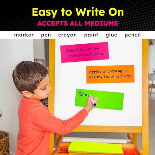 Hygloss Poster Board 4 x 11, 50 Pack Neon Green, Colored Posterboard