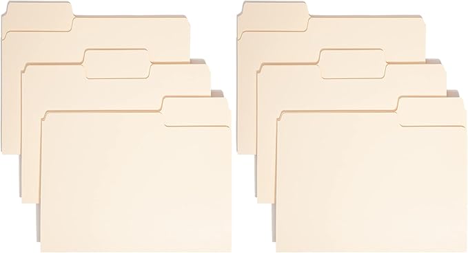 Smead SuperTab Heavyweight File Folder,Oversized 1/3-Cut Tab,Letter Size,Manila,50 Per Box (10401),(Pack of 2)