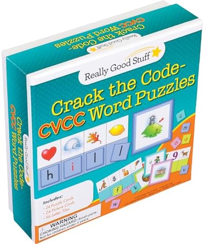 Really Good Stuff Crack The Code Word Puzzle (CVCC Words)