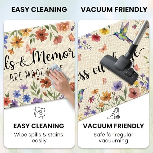 Butterfly Floral Kitchen Rugs, Wildflower Kitchen Mats