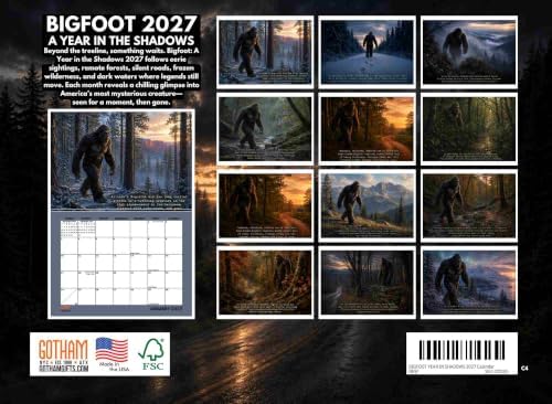Bigfoot Calendar 2027 Monthly Wall Calender 12 Month