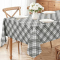 DWCN Checkered Tablecloth, 54 x 80 Inch, Rectangular, Grey and White