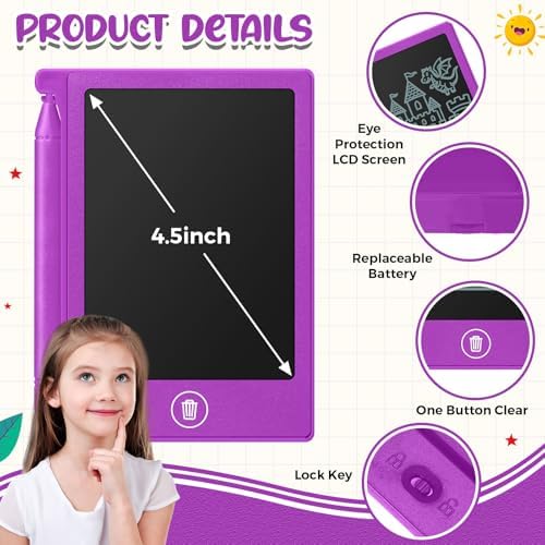 Zhehao 32 Pcs LCD Writing Tablet for Kid Mini Doodle Board,Colorful
